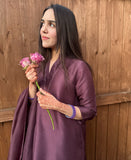 Plum Rawsilk Farshi suit