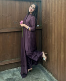 Plum Rawsilk Farshi suit