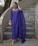Anarkali (Pure raw silk violet outfit)