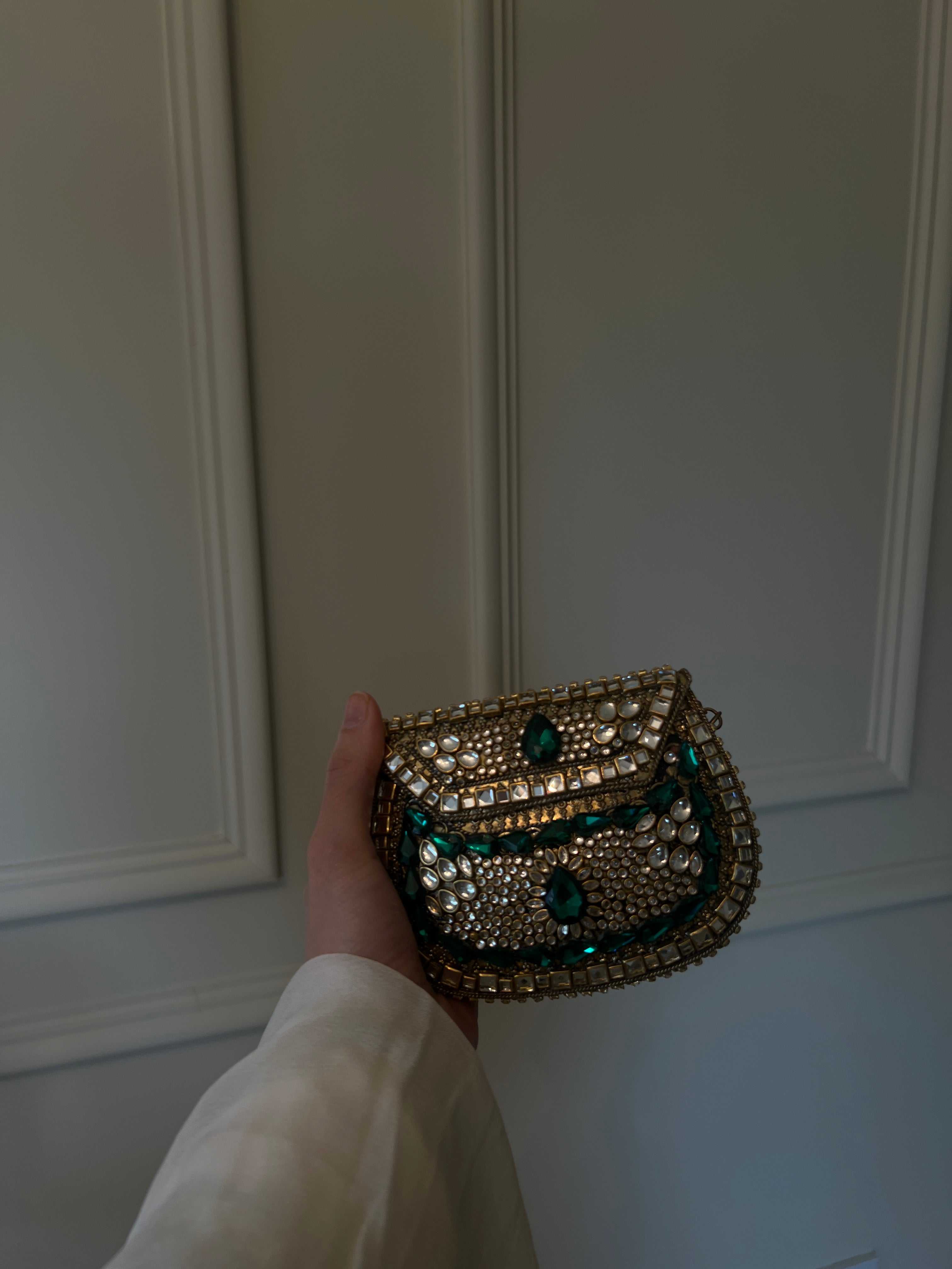 Emerald Zari Luxe Large Clutch