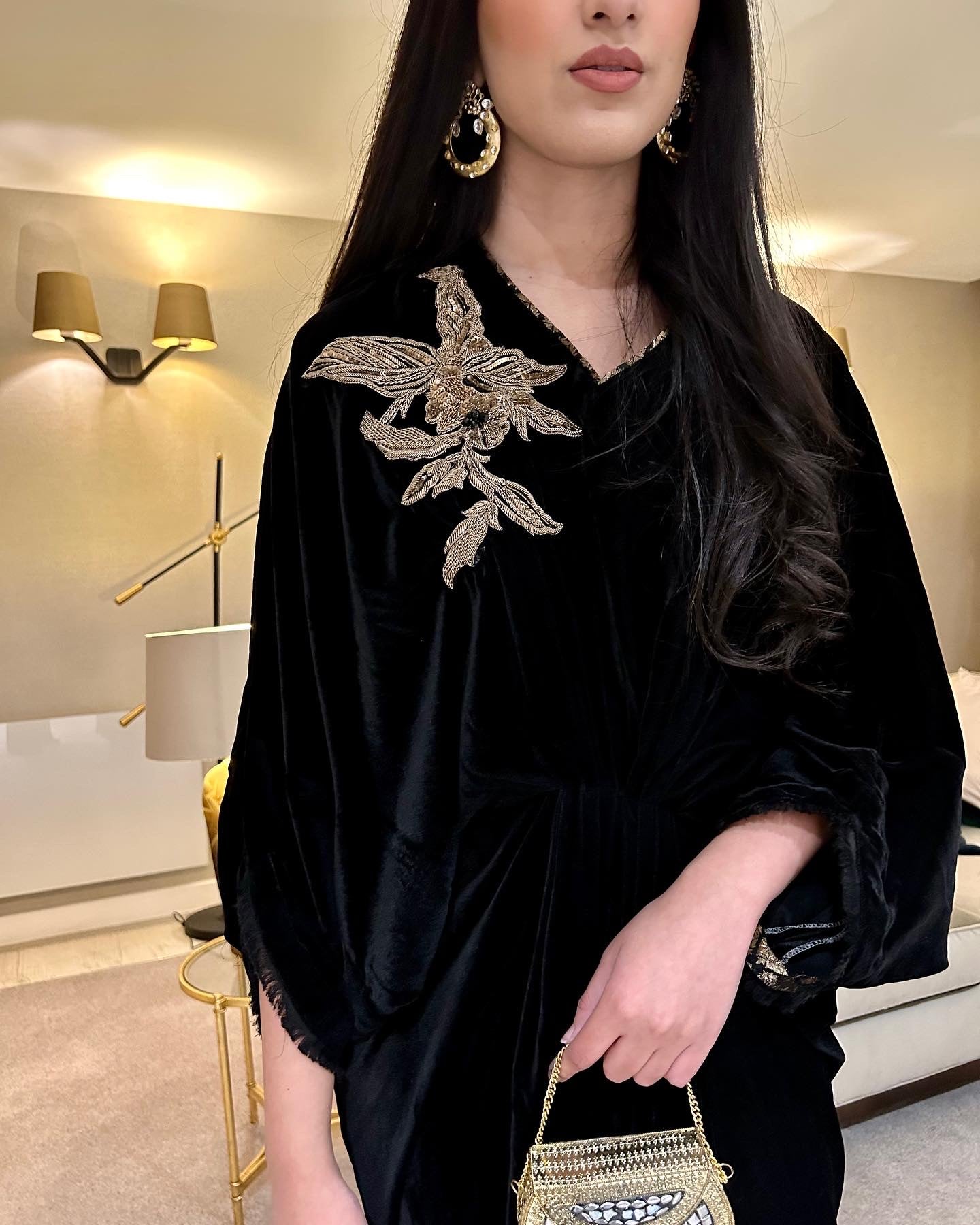 Black Velvet Kaftan