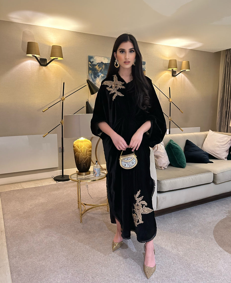 Black Velvet Kaftan