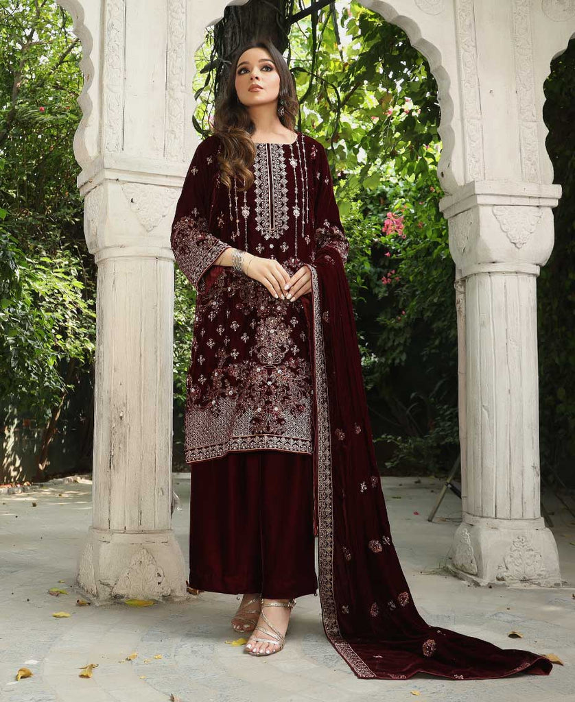 Velvet Dresses: Winter's Favorite from Pakistani Fashion Houses