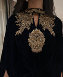 Twilight Blue Velvet Kaftan