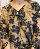 Gold Floral lace