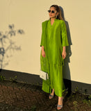 Lime Twist Raw Silk (Farshi Shalwar suit)