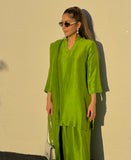 Lime Twist Raw Silk (Farshi Shalwar suit)