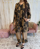 Gold Floral lace