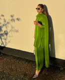 Lime Twist Raw Silk (Farshi Shalwar suit)