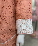 Peach Chikankari Co-ord