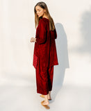 Scarlet Crisscross (Farshi Shalwar suit)