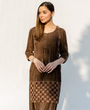 Mocha Crisscross (Farshi Shalwar suit)