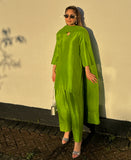 Lime Twist Raw Silk (Farshi Shalwar suit)