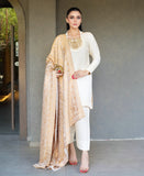 “Noor e Nazakat” Raw silk three piece outfit