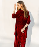 Scarlet Crisscross (Farshi Shalwar suit)