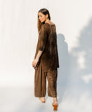 Mocha Crisscross (Farshi Shalwar suit)