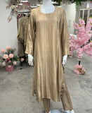 Caramel Sheen Raw silk