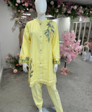 Chikankari Co-ord - Set Lemon