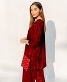 Scarlet Crisscross (Farshi Shalwar suit)