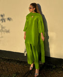 Lime Twist Raw Silk (Farshi Shalwar suit)