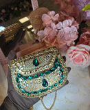 Emerald Zari Luxe Large Clutch