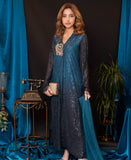Teal Sequins Ombre Outfit