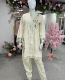 Chikankari Co-ord - Set Ivory