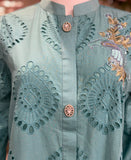 Chikankari Co-ord set Teal