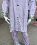 Chikankari Co-ord Set Lavender