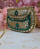 Emerald Zari Luxe Large Clutch