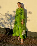 Lime Twist Raw Silk (Farshi Shalwar suit)