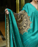 Peacock Elegance Silk Shawl