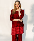 Scarlet Crisscross (Farshi Shalwar suit)