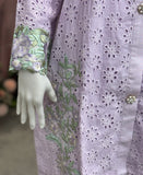 Chikankari Co-ord Set Pastel Purple