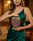 Grape Swarovski Clutch