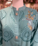 Chikankari Co-ord set Teal