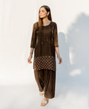 Mocha Crisscross (Farshi Shalwar suit)