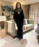 Twilight Blue Velvet Kaftan