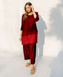 Scarlet Crisscross (Farshi Shalwar suit)