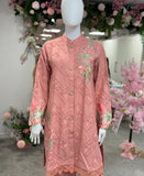 Chikankari Co-ord set Peach