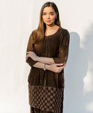 Mocha Crisscross (Farshi Shalwar suit)