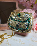 Emerald Zari Luxe Large Clutch