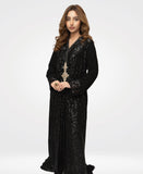 Sequins Kaftan Black net