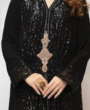 Sequins Kaftan Black net