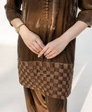 Mocha Crisscross (Farshi Shalwar suit)