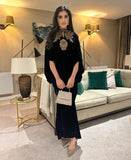 Twilight Blue Velvet Kaftan