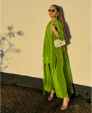 Lime Twist Raw Silk (Farshi Shalwar suit)