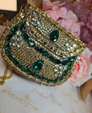 Emerald Zari Luxe Large Clutch