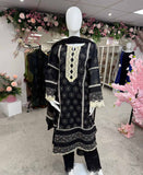 Black Chikankari