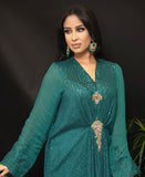 Sequins Turquoise net Kaftan